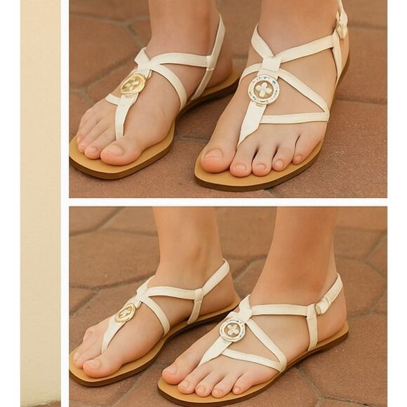 Marc Jacobs “Turlock” Skull Star Patent Leather Thong Sandals sz 39.5 -RUN SMALL - Picture 2 of 15